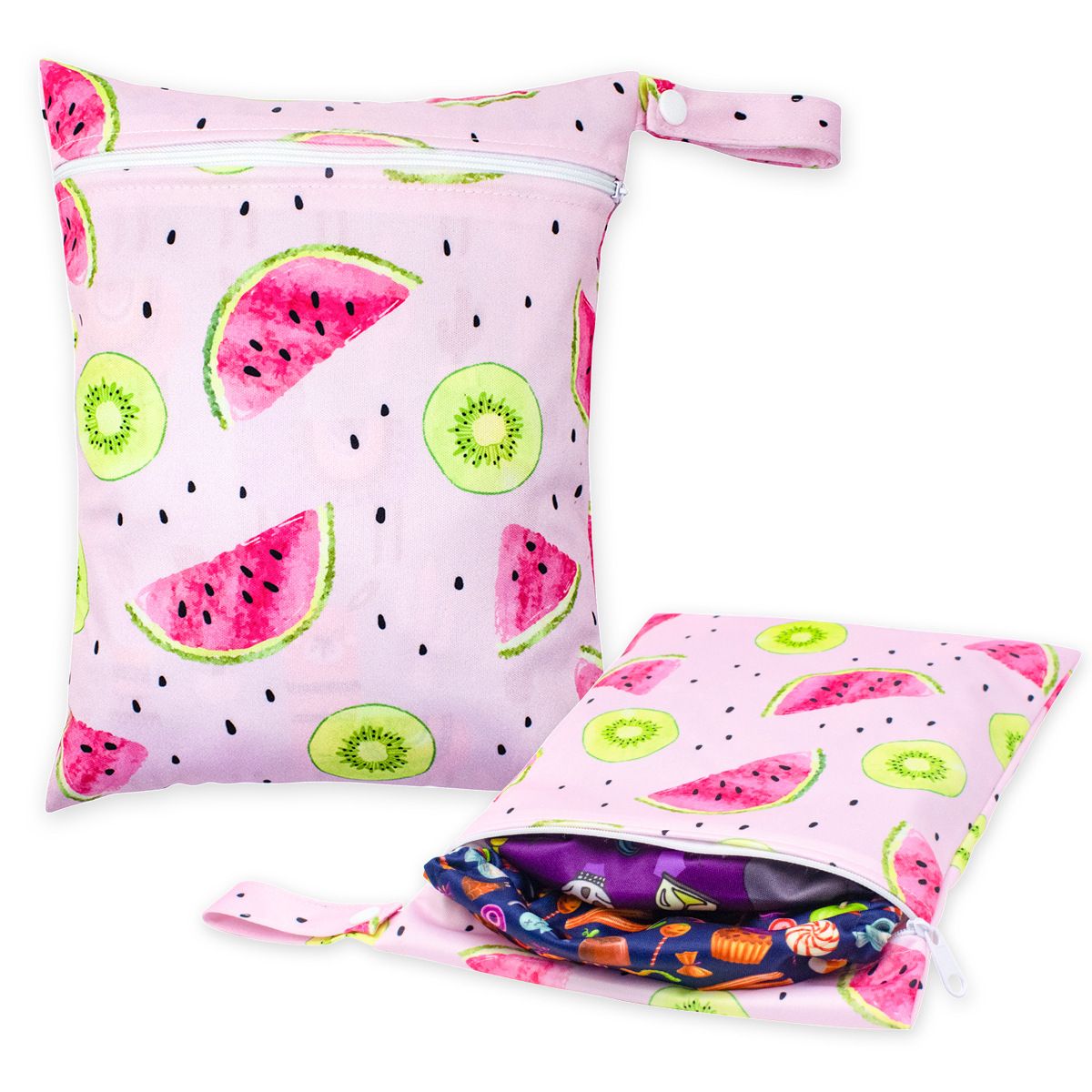 3pcs/set single zipper single pocket waterproof storage bag, baby washable diaper bag