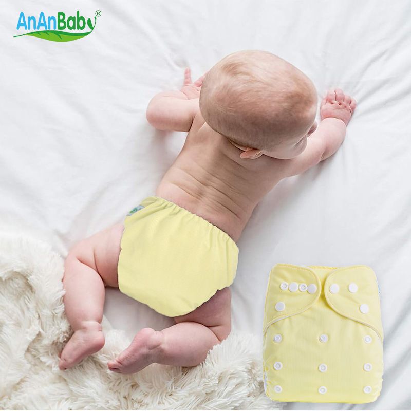 2pcs/set environmentally friendly baby diaper, comfortable and breathable, washable cloth diaper, waterproof and adjustable leak proof diaper