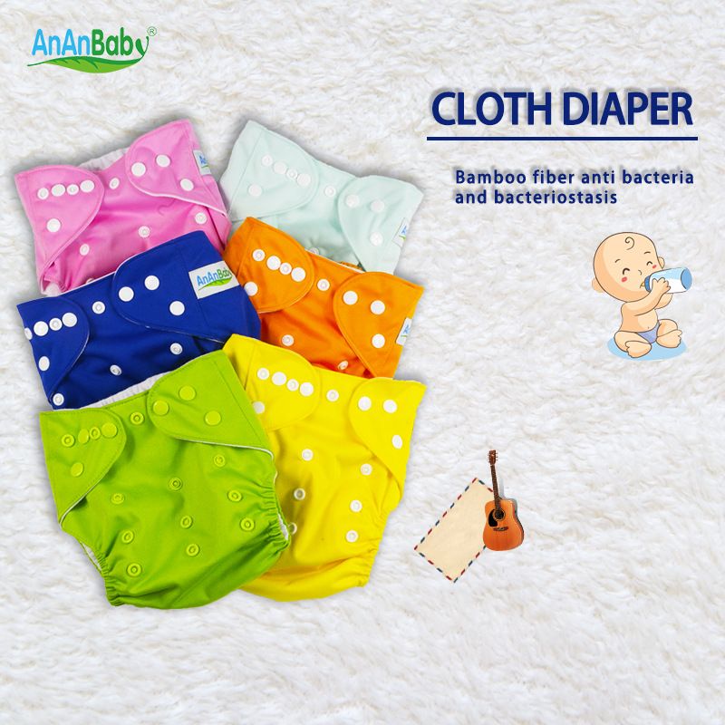 2pcs/set environmentally friendly baby diaper, comfortable and breathable, washable cloth diaper, waterproof and adjustable leak proof diaper