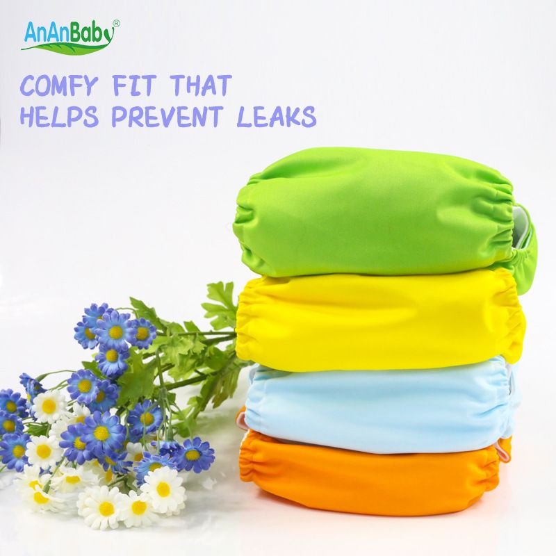 2pcs/set environmentally friendly baby diaper, comfortable and breathable, washable cloth diaper, waterproof and adjustable leak proof diaper