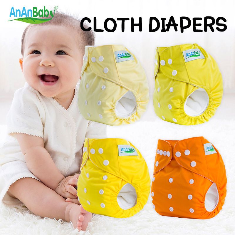 2pcs/set environmentally friendly baby diaper, comfortable and breathable, washable cloth diaper, waterproof and adjustable leak proof diaper