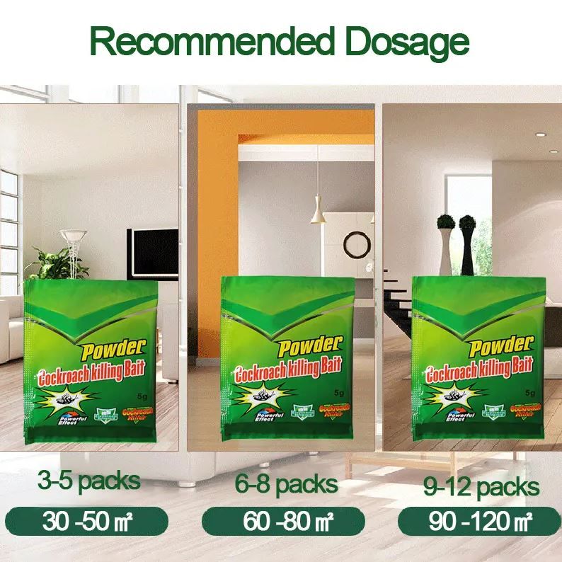 Pest Contol Insecticide Cockroach Powder Bait Killer Repellent