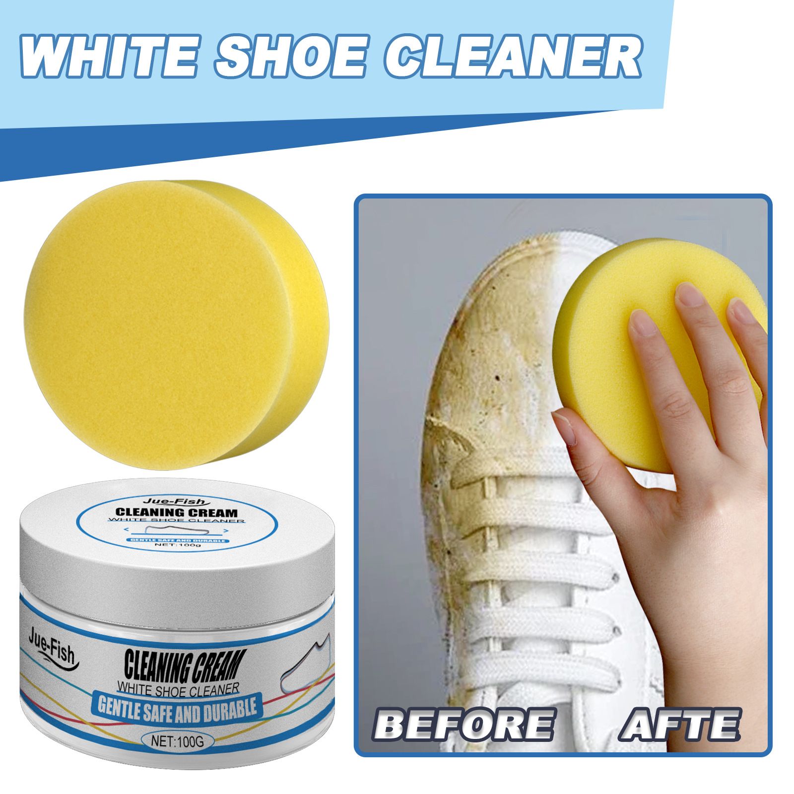 Multi-functional Stain Remover Whitening Shoe Cleaning Cream