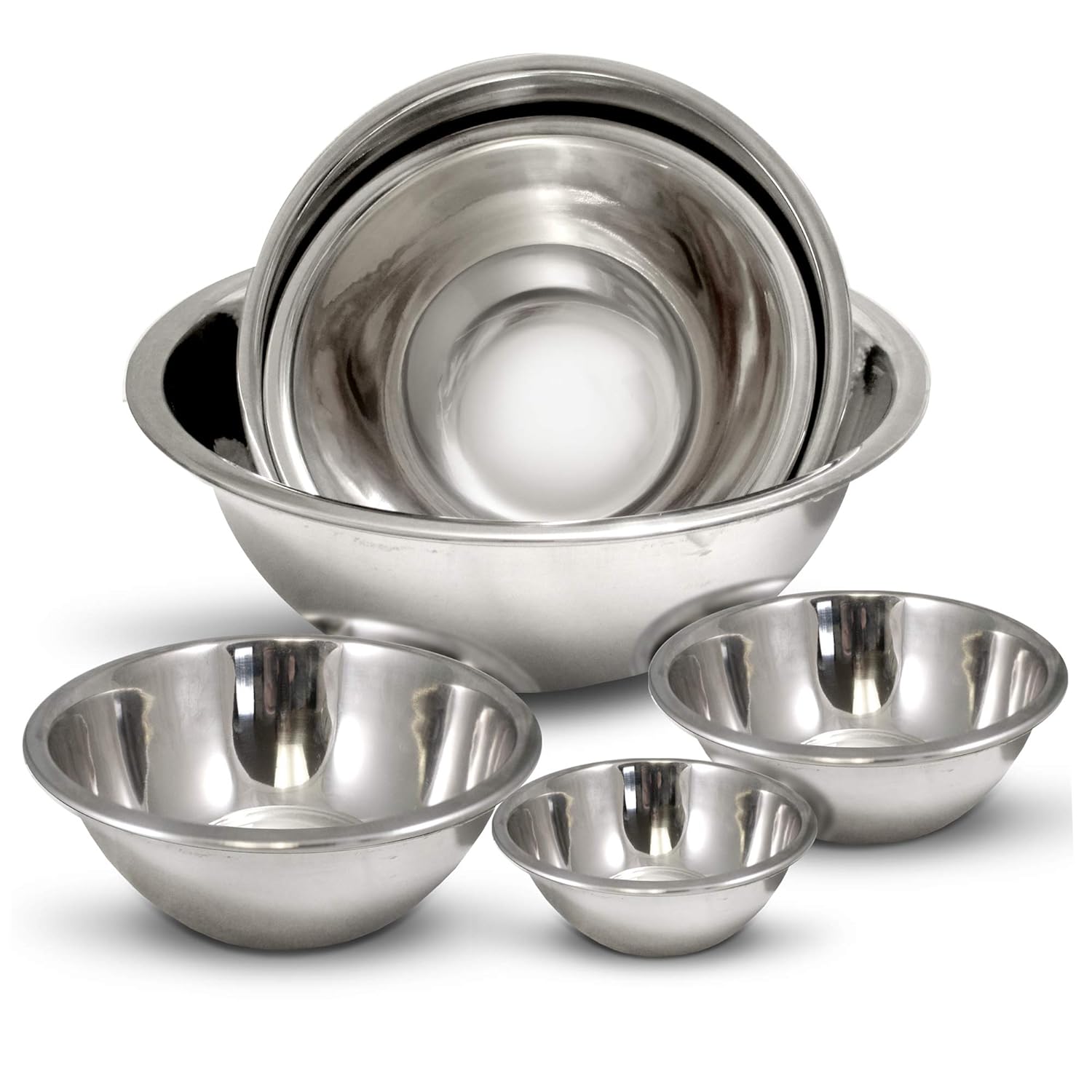 Stainless Steel Kitchen Mixning Bowls for Food Preparation & Serving