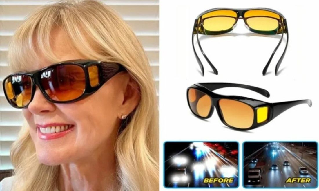 HD Night & Day Vision Wraparound Sports Driving Sunglasses/Goggles