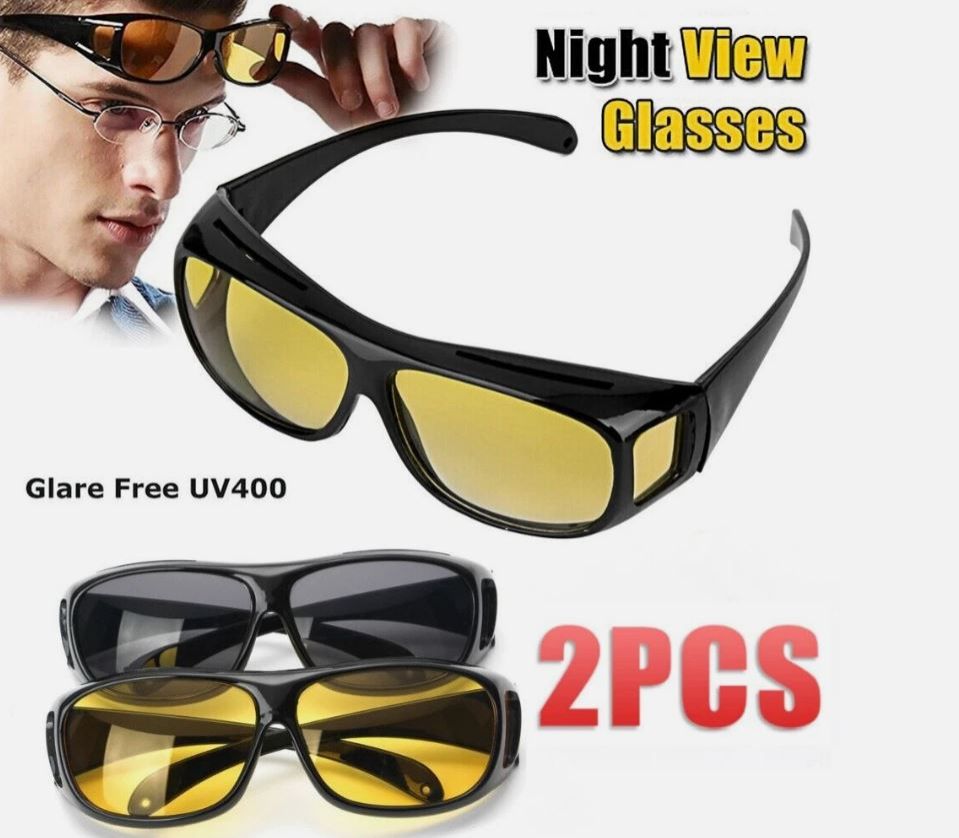 HD Night & Day Vision Wraparound Sports Driving Sunglasses/Goggles