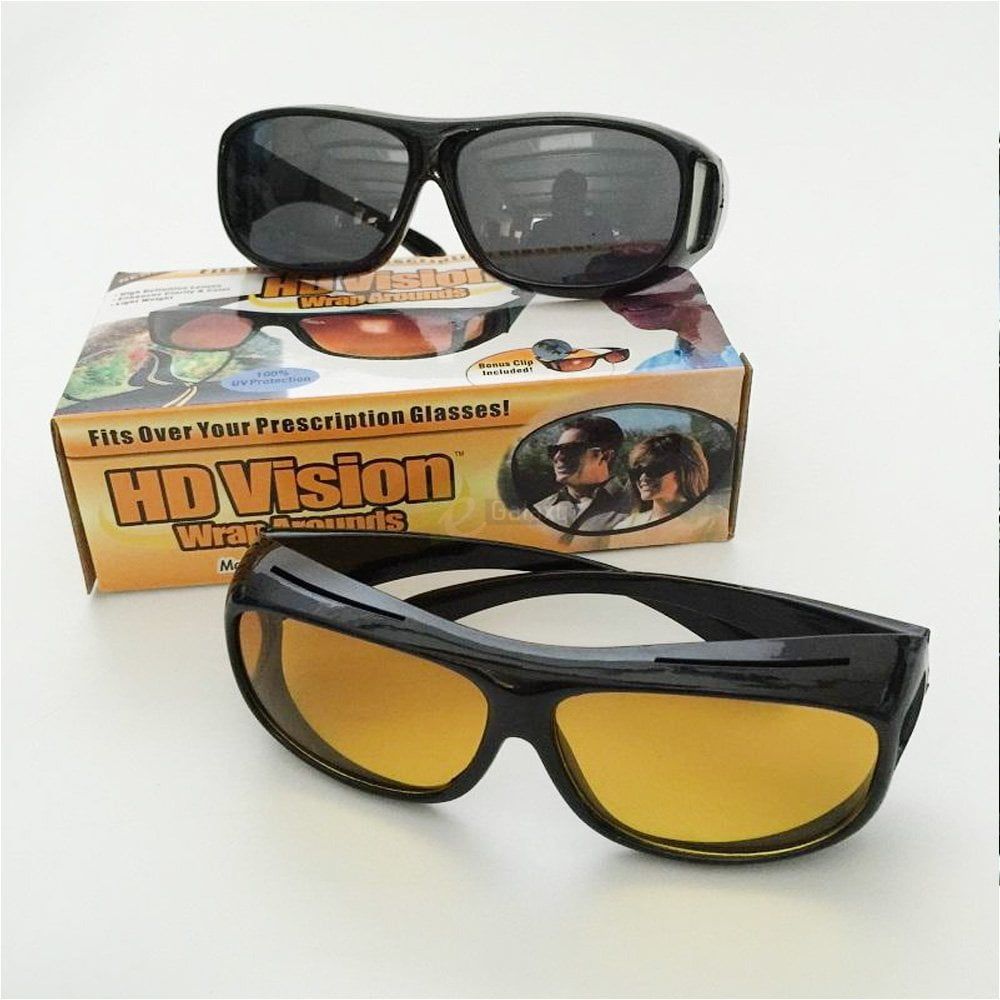 HD Night & Day Vision Wraparound Sports Driving Sunglasses/Goggles