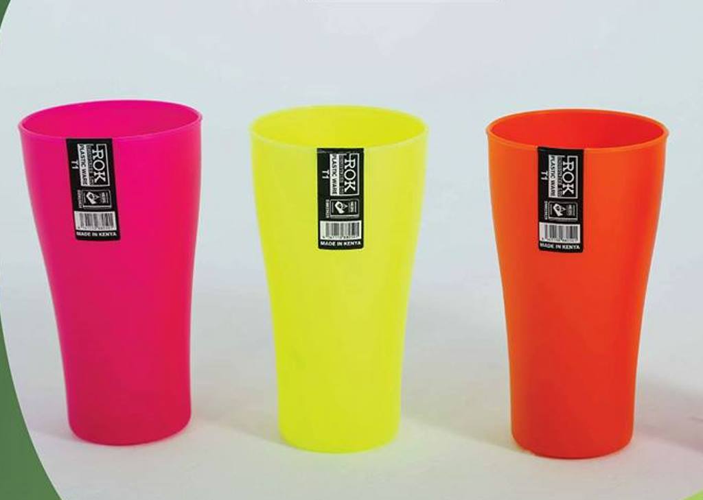 Reusable Plastic Glass Cups Tumblers – Set of 6