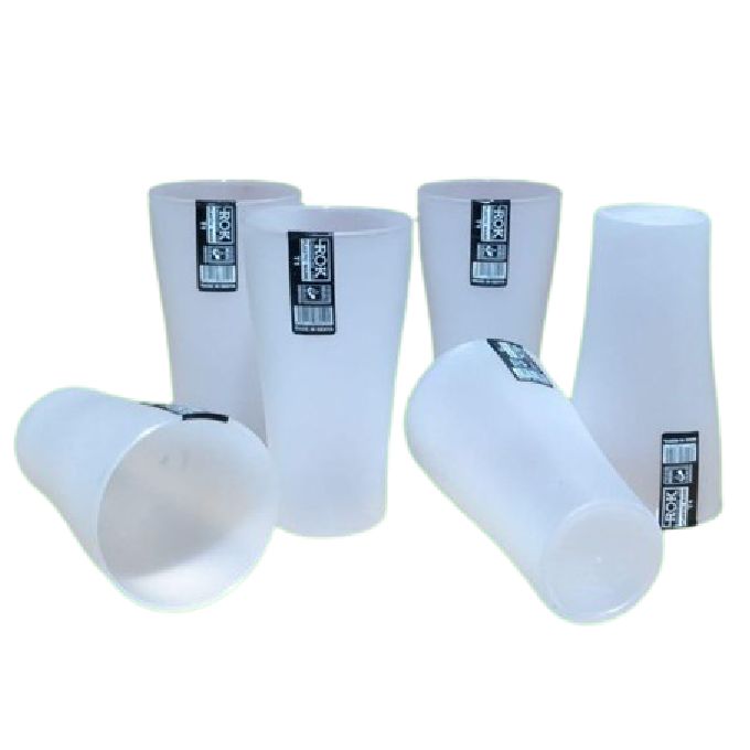 Reusable Plastic Glass Cups Tumblers – Set of 6
