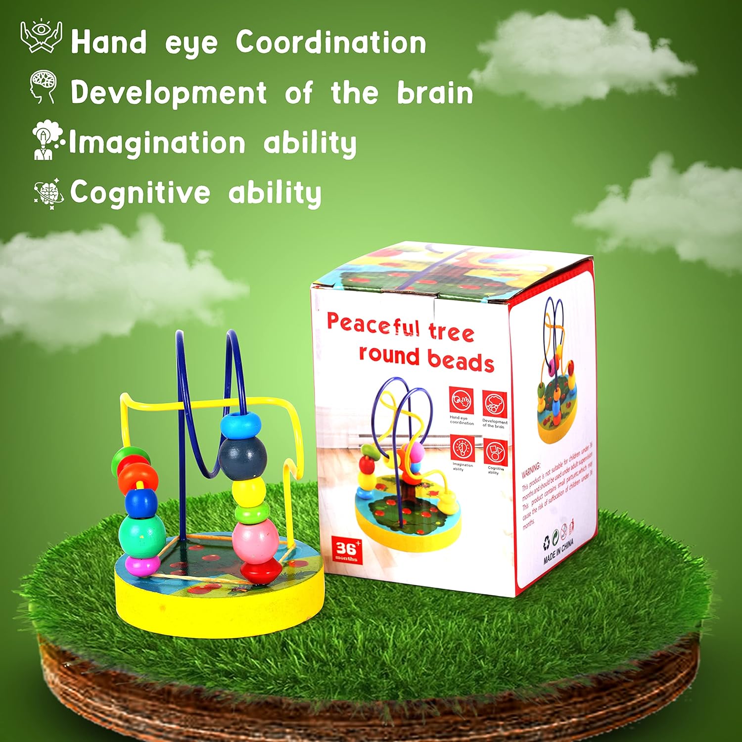 Kids Early Development Wooden Winding Beads Maze Educational Toys