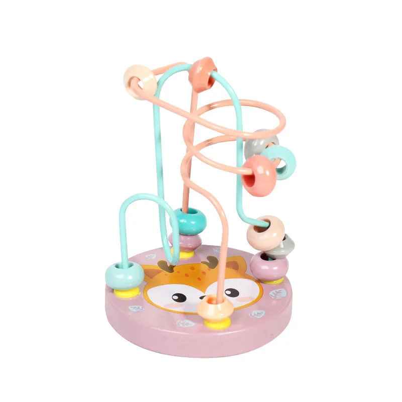 Kids Early Development Wooden Winding Beads Maze Educational Toys