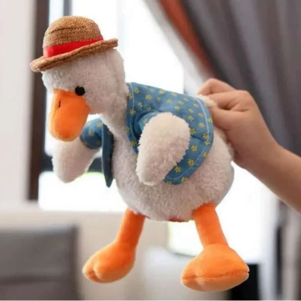 Kids Battery Operated Dancing Singing Talking Duck Stuffed Animal Toy