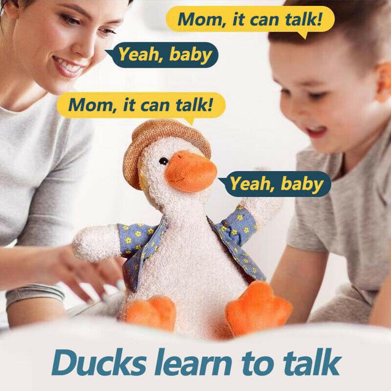 Kids Battery Operated Dancing Singing Talking Duck Stuffed Animal Toy