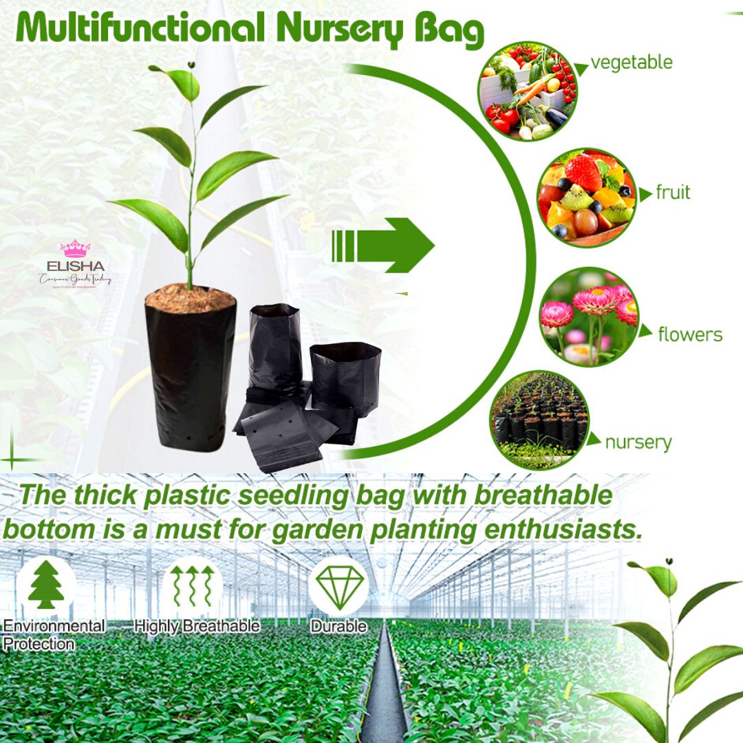 Eco-Friendly Compostable Seedling Bags – Durable Nursery Plant Grow Bags for Easy Transplanting