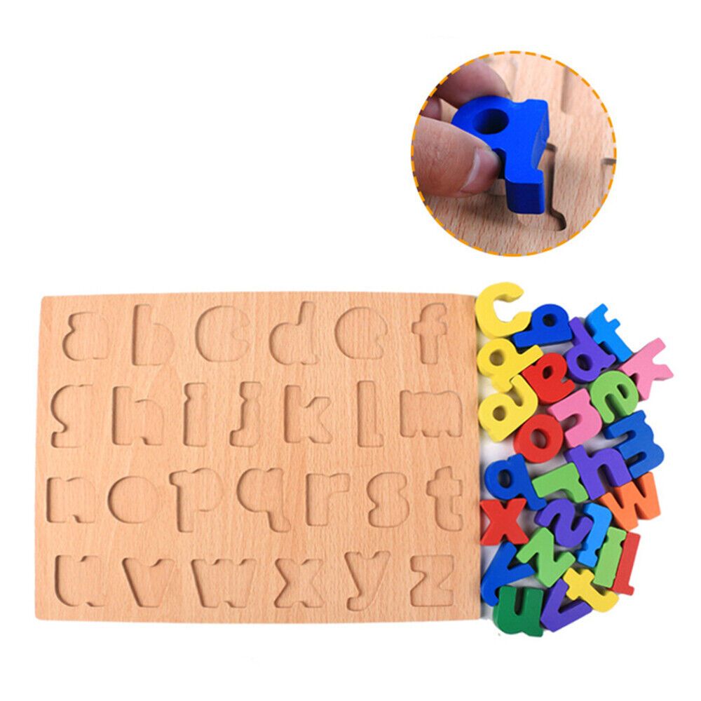 Wooden Alphabet Letters & Numbers Puzzle Toy for Kids – Early Learning Educational Board