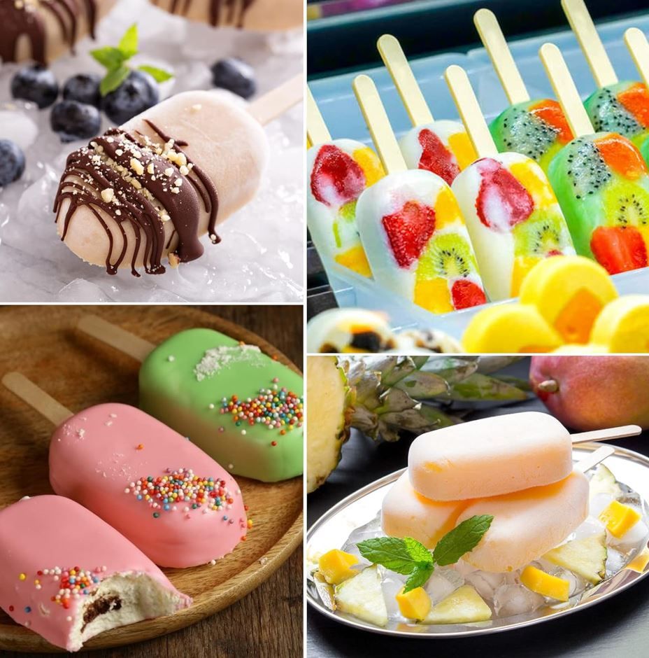 100PCS Multipurpose Wooden Ice Cream Sticks – DIY Craft, Art, School & Home Projects Popsicle Sticks for Kids & Adults