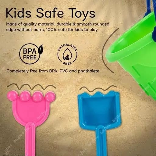Kids Fun Garden & Beach Sand Bucket Toy Set – Bath, Pool & Outdoor Play