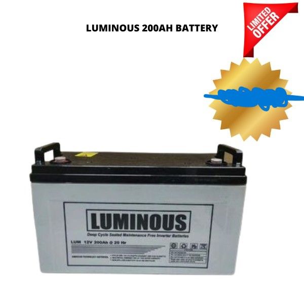Luminous 200Ah/10Hr Inverter Battery | Reliable Long-Backup Power