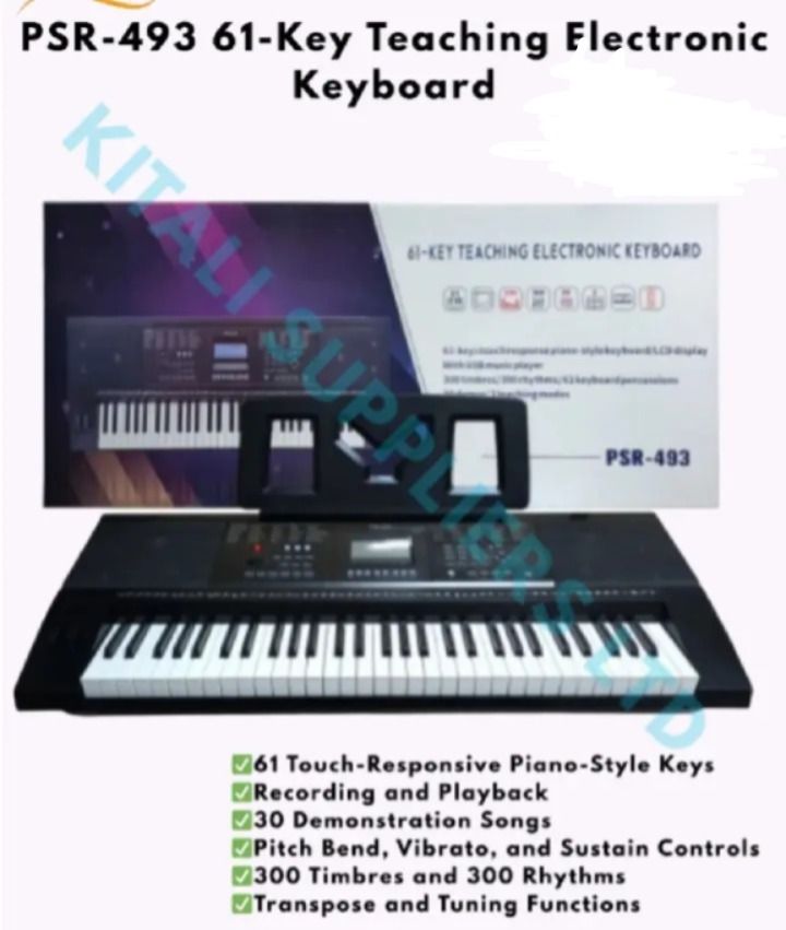 PSR - 493 61-key Teaching Electronic Keyboard