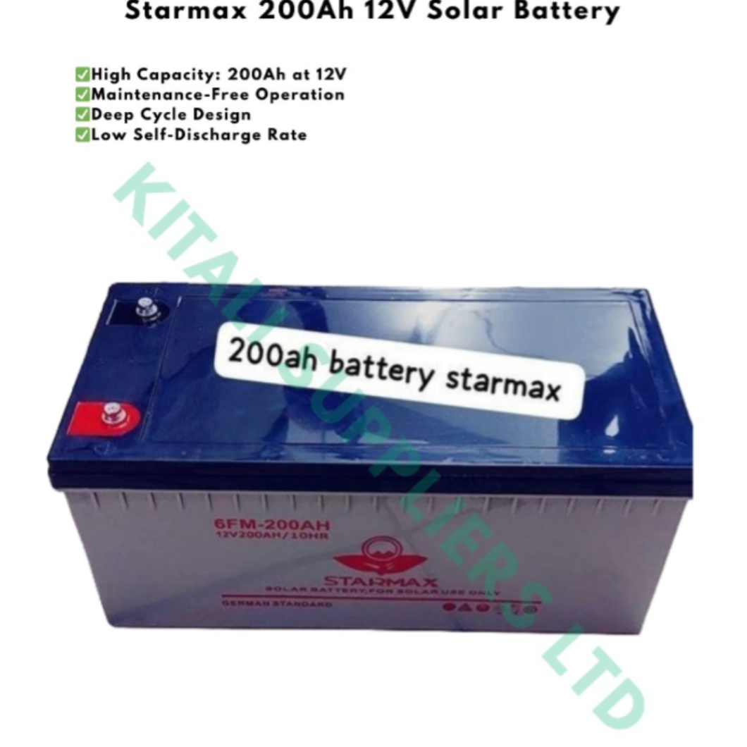 Starmax 200Ah 12V Solar Battery – Deep Cycle, Long-Lasting Power Storage
