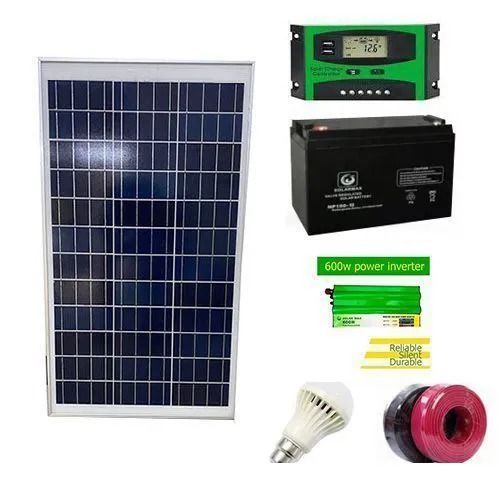 120W Solar Kit with 100Ah Battery, 600W Inverter, 10A Controller, 10m Cable & Bulb – Compact Off-Grid Power Solution