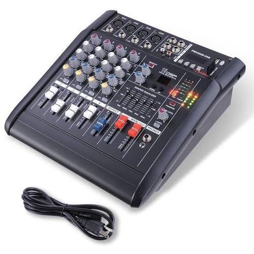 Omax 4-Channel Audio Mixer – Compact Professional Sound Mixing Console for Home Studios, Podcasts, Live Streaming & Small Gigs.