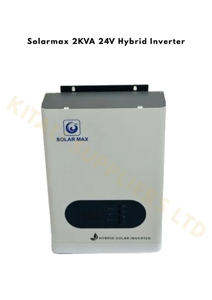 SolarMax 2kVA 24V Hybrid Inverter – Powerful Pure Sine Wave Inverter for Home, Office & Off-Grid Applications | Supports Solar Charging, Battery Backup & Grid Input.