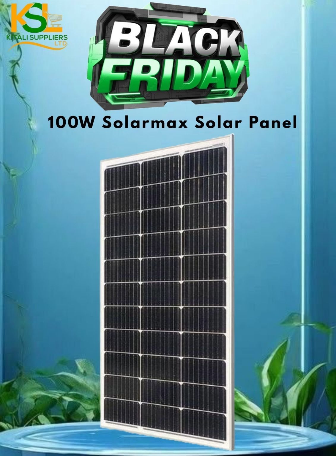 100W SolarMax Solar Panel – High-Efficiency Monocrystalline Solar Power for Off-Grid Homes, RVs, Boats, Cabins & Emergency Backup Systems.