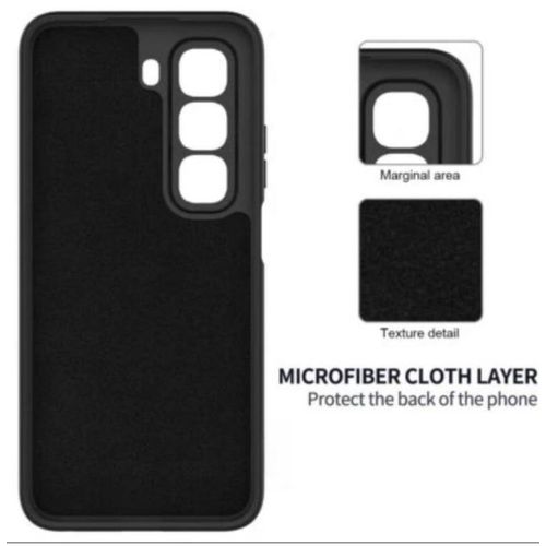 Infinix Hot 60 Pro+ (Plus) Original Premium silicone Full Protection Phone Case/Cover- Black