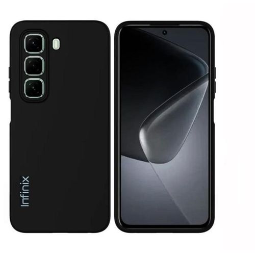 Infinix Hot 60 Pro+ (Plus) Original Premium silicone Full Protection Phone Case/Cover- Black