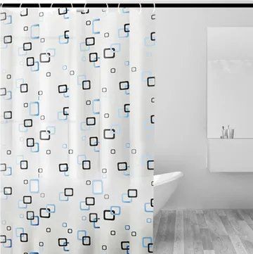 Waterproof PEVA Shower Curtain Liner Transparent Mildew Curtains Bath Decor with Curtain Hook