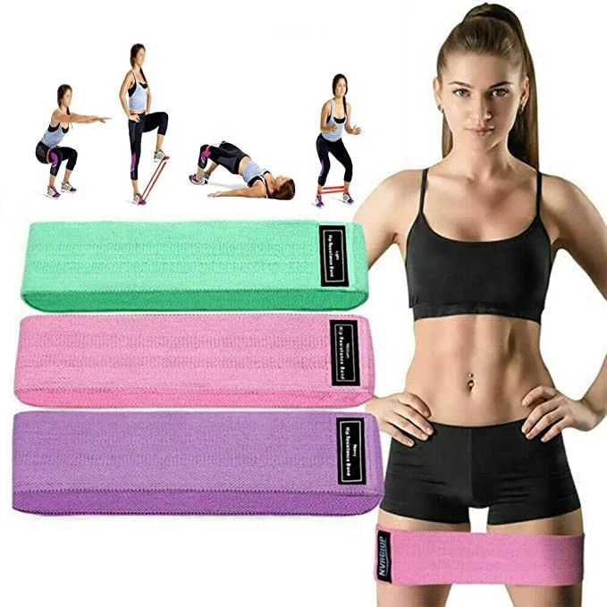 3Pcs Resistance Loop Bands Home Gym Fitness Exercise Bands for Glute and Hip Exercise,Pilates Yoga