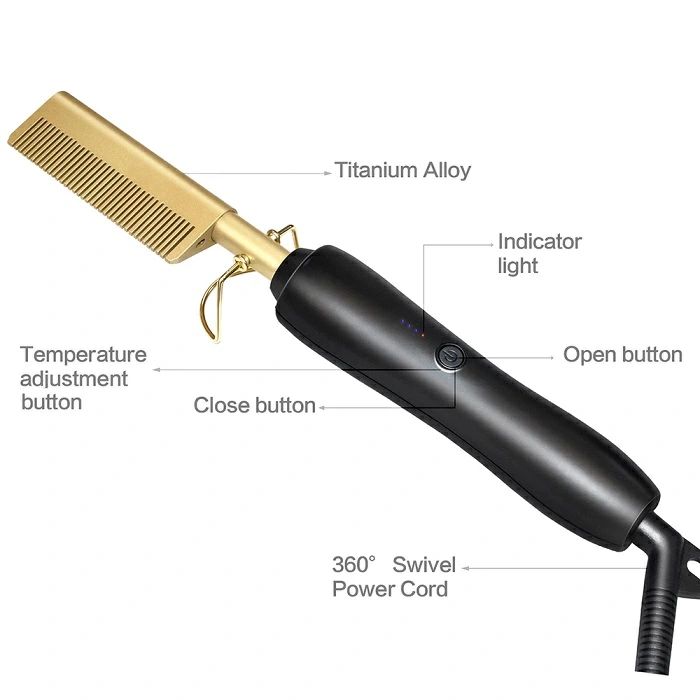 Hot Heating Comb Hair Straightener Flat Irons Straightening Brush Hair Straight Styler Corrugation Curling Iron Hair Curler Comb