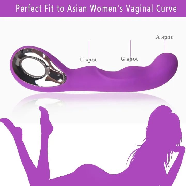 Rechargeable G-Spot Vibrator with 10 Vibration Modes, Adult Women Sex Toy, Female Vibrating Dildo, Sexual Wand Massager