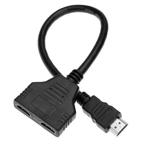 HDMI 1 In 2 Out Splitter 1080P Male To Double Female Adapter