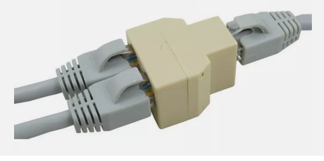 RJ45 Splitter Connector Adapter 2 Pack, USB to RJ45 Port Dual Female 1 to 2 8P8C Ethernet Plug LAN Network Socket Adapter for Cat5, Cat5e, Cat6, Cat7