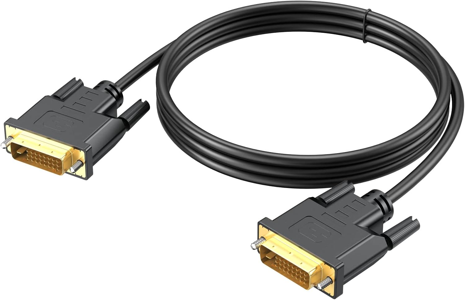 DVI to DVI Cable 1.5M, DVI to DVI-D 24+1 Cable Male to Male Digital Video Monitor Cable for HDTV, Gaming, Monitor, Projector