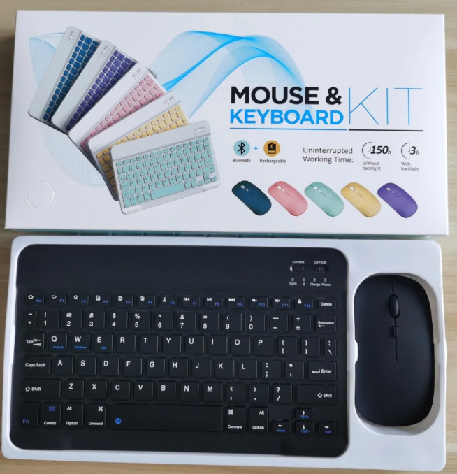 Wireless Mouse And Keyboard - Rechargeable With Bluetooth,  Rechargable Android Wireless Keyboard + Mouse, Rechargable Bluetooth Wireless Mouse & Keyboard Combo