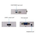 VGA To HDMI Converter Adapter 1080P High Definition Mini Vga to Hdmi Cable HD Desktop Laptop TV Projector