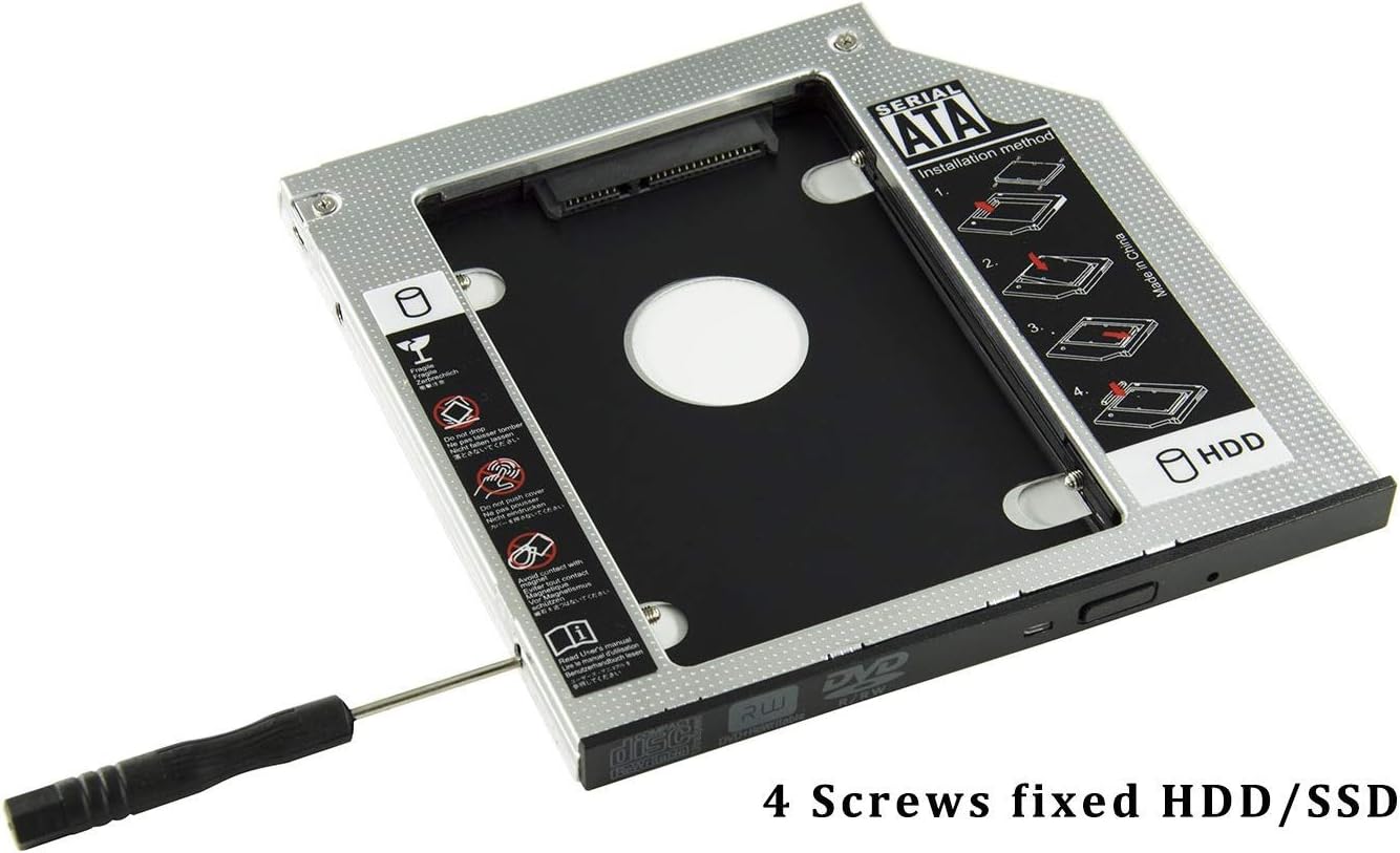 9.5mm Universal 2nd HDD/SSD Hard Drive Caddy For CD/DVD-ROM