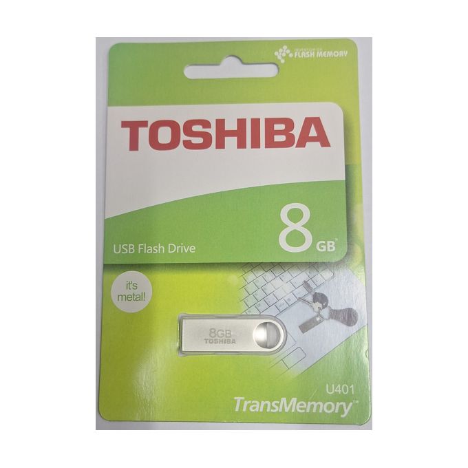 Toshiba 8GB USB Flashdisk - Silver High-Speed USB Performance, with warrant High-Capacity Drive