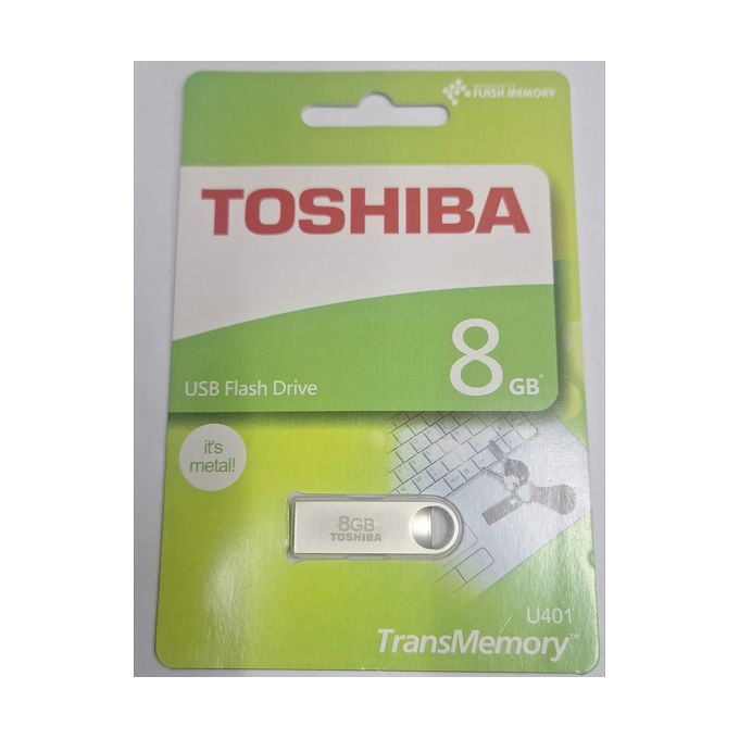Toshiba 8GB USB Flashdisk - Silver High-Speed USB Performance, with warrant High-Capacity Drive