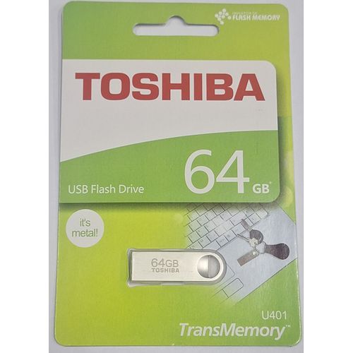 Toshiba Smart Flash Disk , 64GB , Metal 64 GB- Silver High quality High-Capacity Drive with warrant