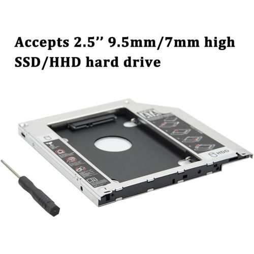 9.5mm Universal 2nd HDD/SSD Hard Drive Caddy For CD/DVD-ROM
High quality and has warrant