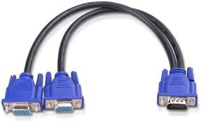 2 Port VGA Splitter With 1 VGA Input And 2 VGA Output very high quality durable and reliable -WITH WARRANT