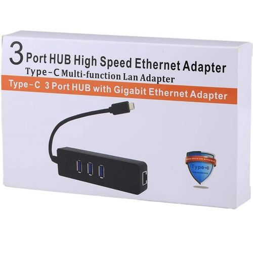USB C to Ethernet Converter USB C 3.0 to RJ45 Network Adapter With 3 USB Ports  tested  very high quality -WITH WARRANT