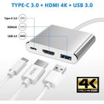 4K Adapter - Type C To HD/USB 3.0/Type-C - USB C Type C To HDMI USB 3.0 USB-C HUB Adapter Type-C Extender HD 4K Converter For Macbook Air Pro Super Speed Transfer and wide compatiblity