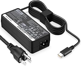 Lenovo Laptop Charger – 65W USB Type-C Fast Charging AC Adapter for ThinkPad & IdeaPad Models – Complete with Power Cable