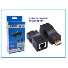 4K HDTV HDMI Extender HDMI Extension Up To 30m, 1080P to RJ45 Ethernet Network Signal Extender Transmitter and Receiver Adapter Over by Single CAT6 6A Cable 100ft / 30m for HDM1 HDPC STB