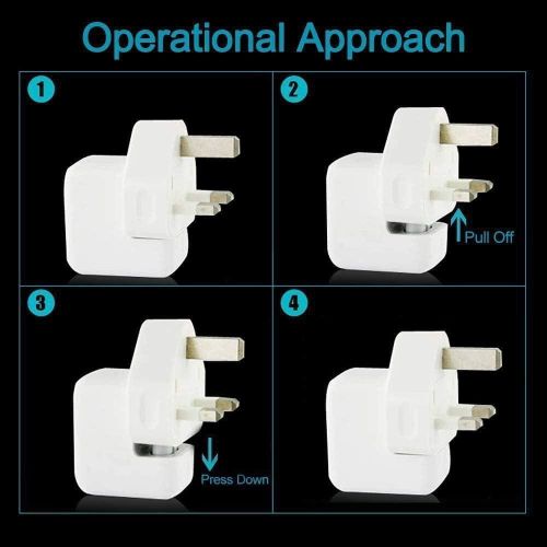 3 Pin UK Plug Adapter for MacBook Air, MacBook Pro, MacBook Pro Retina,for iPad, iPhone and iPod VERY HIGH QUALITY